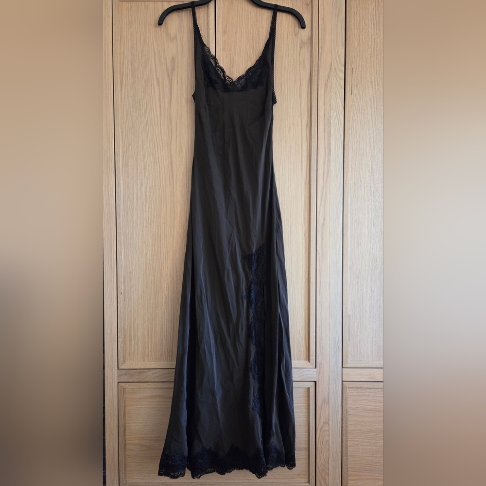 Bec + Bridge Deja Vous Slip Dress Silk And Lace Spaghetti Strap Ankle Length - Picture 10 of 15
